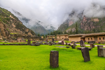 Ollantaytambo, Inca ruins of Ollantaytambo, Sacred Valley of the Incas in Peru, South America
