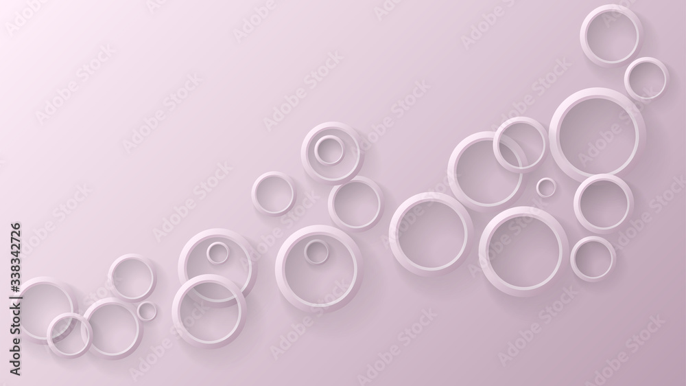 Poster Modern abstract light background with circle ring. Modern geometric vector. Abstract vector design round. Trendy graphic round background. Brochure design. Geometric shape. Template with circles.