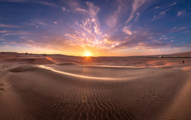 Amazing African Sunset over the Namib Desert, Namibia