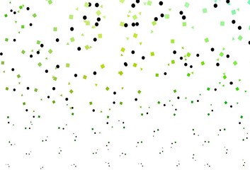 Light Green vector pattern in polygonal style with circles.