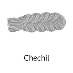 Vector illustration of chechil and cheese symbol. Web element of chechil and meal stock vector illustration.