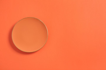 Clean plate on color background