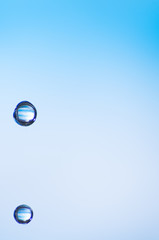 High speed photograph of water drop falling