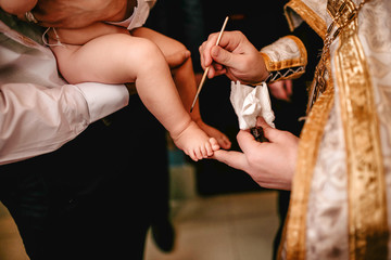 orthodox christening in church