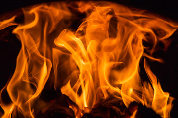 bright fiery lines on black background