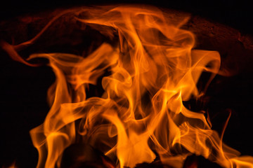 Fototapeta premium red fiery lines on black background