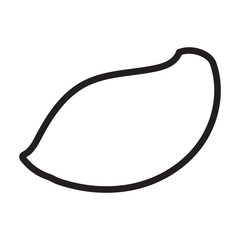 Clove of garlic vector icon.Outline vector icon isolated on white background clove of garlic .