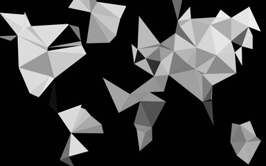 Light Silver, Gray vector low poly cover. An elegant bright illustration with gradient. Brand new design for your business.
