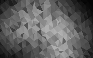 Dark Silver, Gray vector polygon abstract backdrop. Creative illustration in halftone style with gradient. Template for a cell phone background.