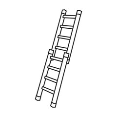 Stepladder vector icon.Outline vector icon isolated on white background stepladder .