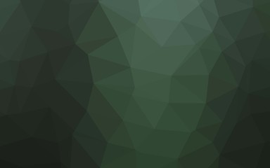 Dark Green vector abstract polygonal cover. Modern geometrical abstract illustration with gradient. Polygonal design for your web site.