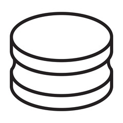 Piercing of plug vector icon.Outline vector icon isolated on white background