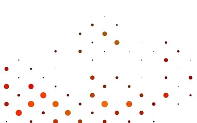 Light Orange vector template with circles. Blurred decorative design in abstract style with bubbles. Pattern for ads, leaflets.