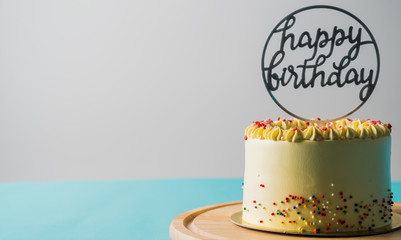 birthday cake with candles