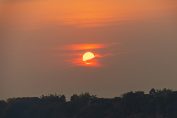 Scenic View Of landscape Against Sky During Sunset