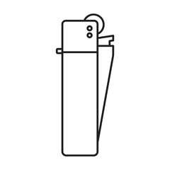 Lighter vector icon.Outline vector icon isolated on white background lighter .