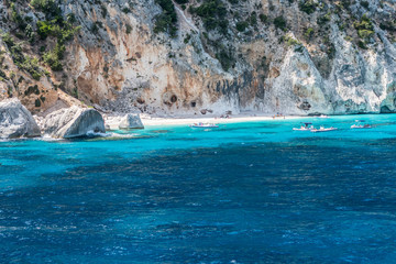 Fototapeta premium Beautiful beach on the gulf of Orosei with turquoise water (sardinia)