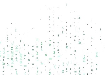 Light BLUE vector texture with mathematic symbols.