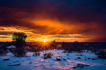 atardecer de invierno