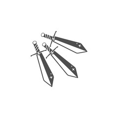 Sword weapon vector logo template illustration design