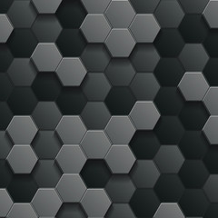 Blur hexagons 3d abstract background vector illustration