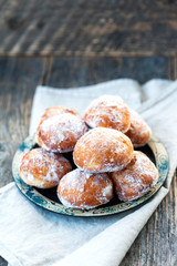 Homemade donuts with sugar topping