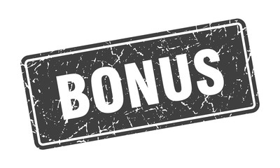 bonus stamp. bonus vintage gray label. Sign