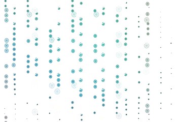 Light Blue, Green vector texture with colored snowflakes.