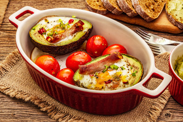 Sunny morning breakfast. Healthy food, ketogenic diet concept