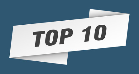 top 10 banner template. top 10 ribbon label sign