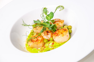 Fried scallops
