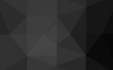 Dark Silver, Gray vector polygon abstract backdrop. Geometric illustration in Origami style with gradient. Triangular pattern for your business design.