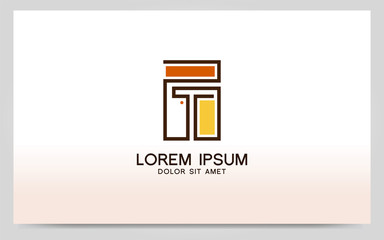Modern furniture symbol logo design. Vector graphic illustration