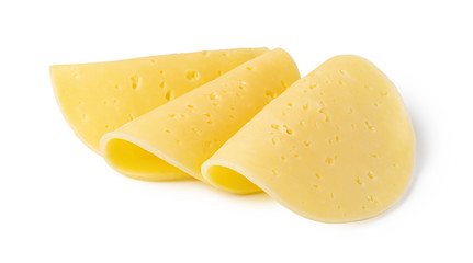 cheese slice on a white background