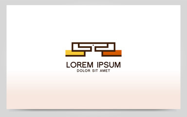 Modern furniture symbol logo design. Vector graphic illustration