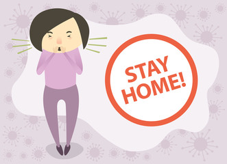 Sick Woman Feels Herself Really Bad