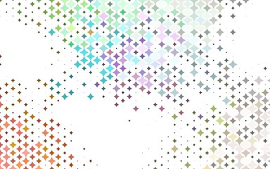 Obraz premium Light Multicolor, Rainbow vector texture with beautiful stars. Decorative shining illustration with stars on abstract template. The pattern can be used for websites.