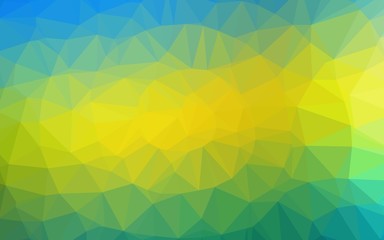 Light Blue, Yellow vector abstract polygonal texture. Geometric illustration in Origami style with gradient. Template for a cell phone background.