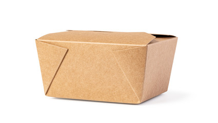 brown unlabeled paper food box