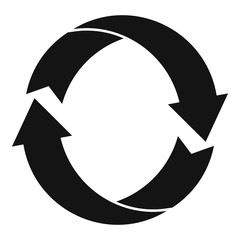 Recycling icon. Simple illustration of recycling vector icon for web design isolated on white background