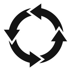 Water recycling icon. Simple illustration of water recycling vector icon for web design isolated on white background