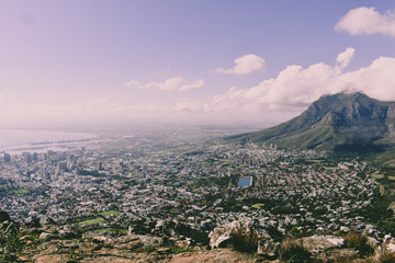 Cape Town, South Africa on a clear day