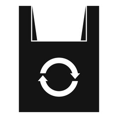 Recycling package icon. Simple illustration of recycling package vector icon for web design isolated on white background