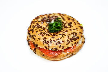 tasty fresh burger isolated on white background