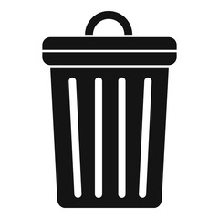 Trash bin icon. Simple illustration of trash bin vector icon for web design isolated on white background