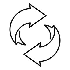 Recycling icon. Outline recycling vector icon for web design isolated on white background