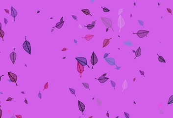 Light Pink, Blue vector doodle template.