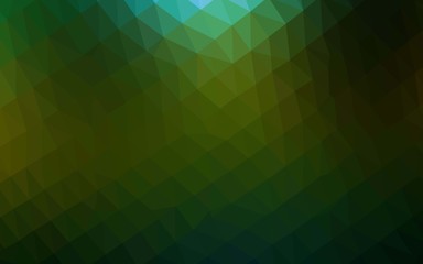 Fototapeta premium Dark Green, Yellow vector triangle mosaic template. Creative illustration in halftone style with gradient. Completely new design for your business.