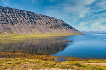Obraz premium Stunning coastal landscapes in the highlands of the Westfjords region of Iceland