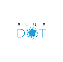 Blue dot Logo Template